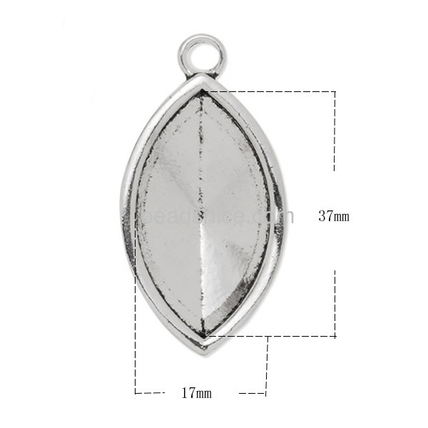 Pendants charms necklace pendant blanks base settings sharp end of the base wholesale vogue jewelry accessory zinc alloy DIY