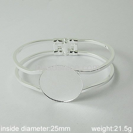 Cuff Bracelet with 25mm round Setting.wide :14mm.