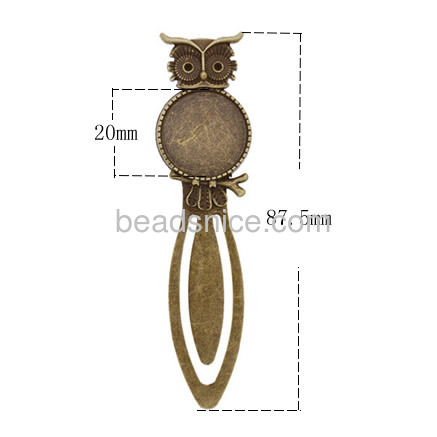Vintage hair clip owl hair clips retro hairpin owl bookmark gem hair stick settings wholesale hair jewelry accessory zinc alloy