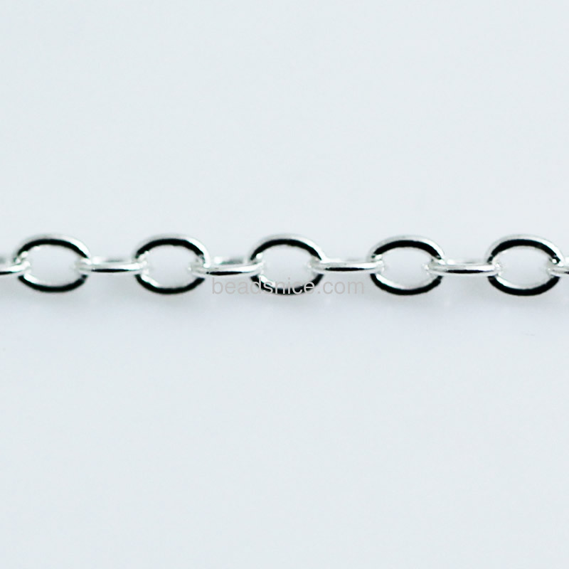 Brass Chain  spools chain,2x1.5x0.2mm，Nickel-Free,Lead-Safe,