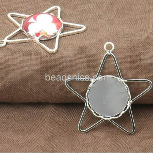 Pentagram pendant tray lace frame unique designs fit necklace bracelets bangles wholesale vogue jewelry accessories brass DIY
