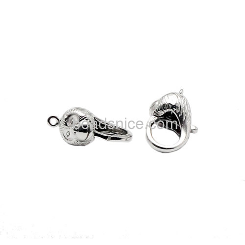 Silver lobster clasp cute animal monkey metal clasp unique jewelry clasps wholesale fashion jewelry findings sterling silver