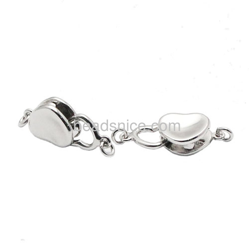 Metal clasp silver clasps fit bracelets bangles necklace wholesale fashion jewelry making supplies sterling silver DIY heart