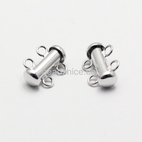 Slide lock clasp metal tube clasps for bracelets wholesale fashion jewelry making supplies sterling silver handmade more colors