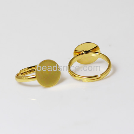 Brass pad ring base,size: 4,round