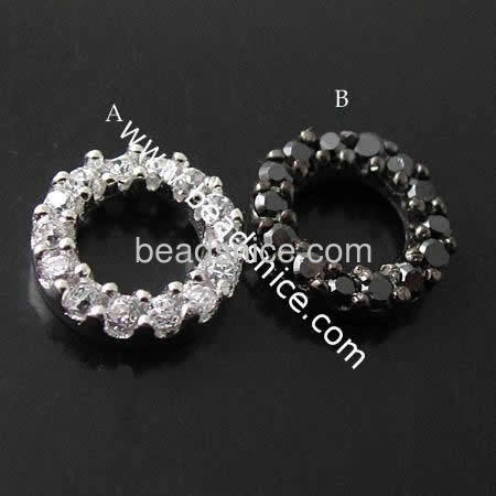 Sterling Silver Connectors,8mm,hole:1mm