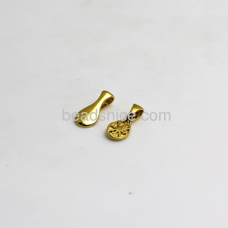 Teardrop Bails,glue-on,brass, round,many colors available,