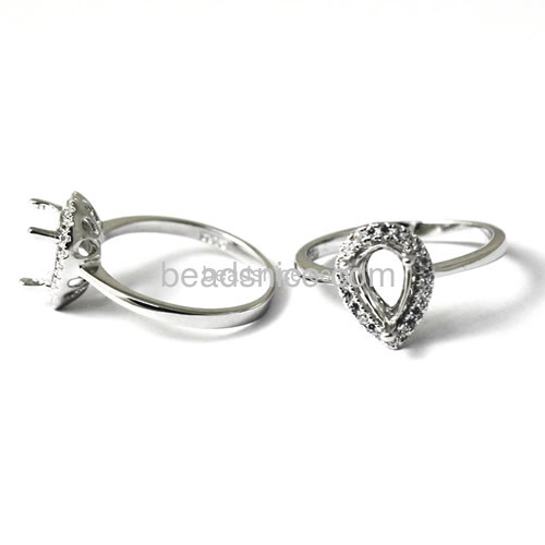 925 Sterling silver zircon ring teardrop shape 925 Sterling silver zircon ring teardrop shape