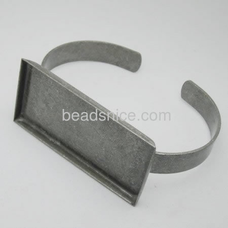 Jewelry Brass Bracelet,Base Diameter:25x50mm,Lead Safe,Nickel Free,