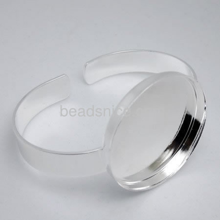 Brass Bracelet Base Diameter:15x15mm,Lead Safe,Nickel Free,