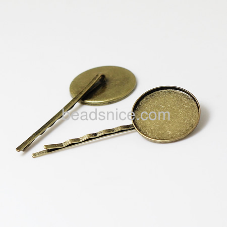 Brass hairpins,base diameter:25mm,length：45mm,nickel free,lead safe,