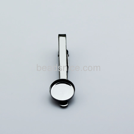 DIY Tie Clip Kit - w/15mm Bezel Setting,Length:54mm,Nickel-Free,Lead-Safe,
