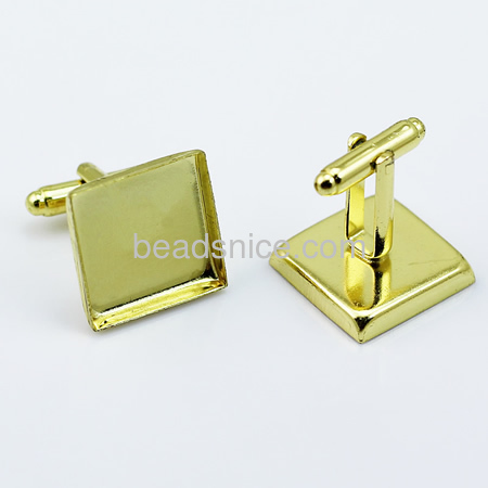 Brass cuff links,square