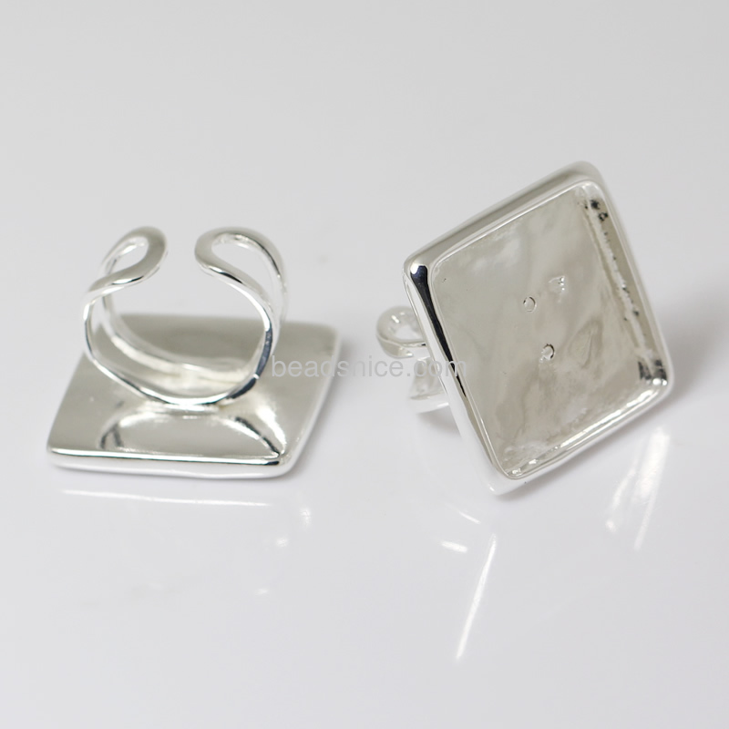Ring base ion plated Jewelry New style square 25mm