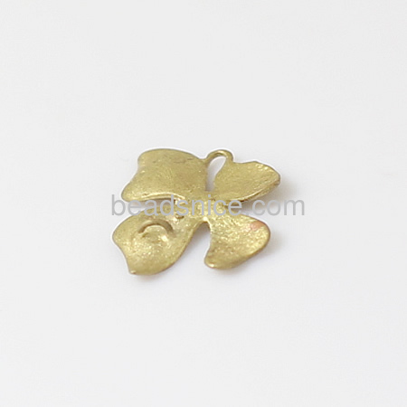 Clover Pendant charm Jewelry Pendant findings Brass Clover-shaped