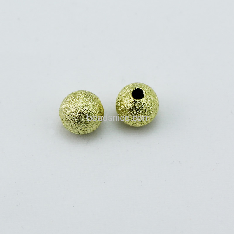 Beads Brass Stardust Round nickel  free lead free 12mm Hole:Approx 2.5mm