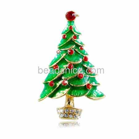 Santa Claus brooch pin Christmas brooch wholesale jewelry making supplies alloy gift for kids