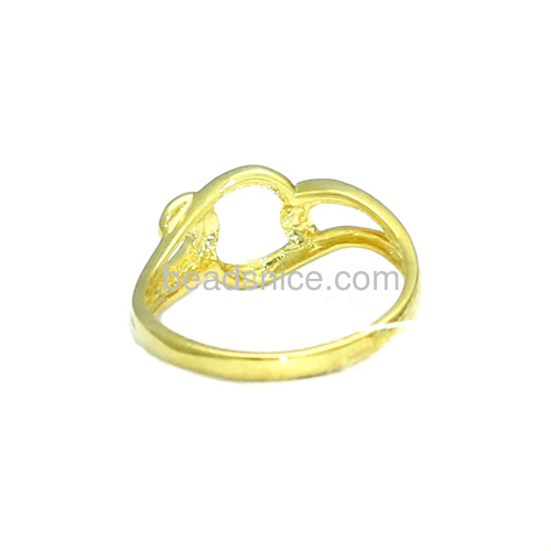 Fashion ring design ladies finger ring unique hollow rings simple style wholesale vogue jewelry findings brass gift for lover