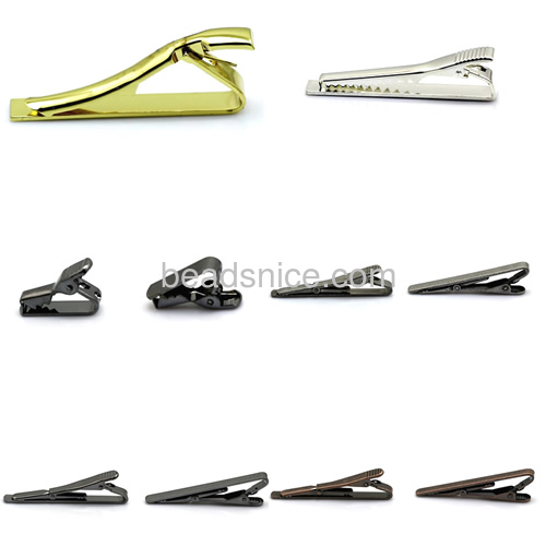 wholesale tie clips brass roung jewelry finding mix color