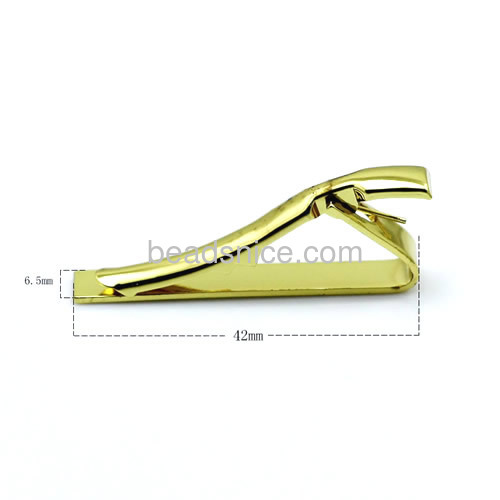 wholesale tie clips brass roung jewelry finding mix color