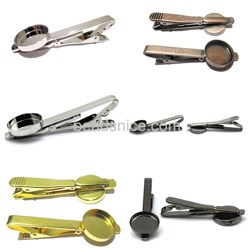 Charm unique tie clips jewelry finding round