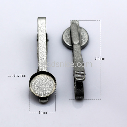 Charm unique tie clips jewelry finding round