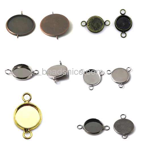 Round connectors brass jewelry finding round