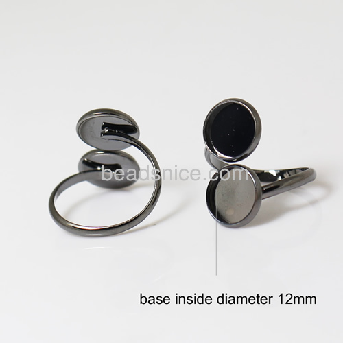 Brass Adjustable Ring Settings Cameo Cab Bezel Setting Frame