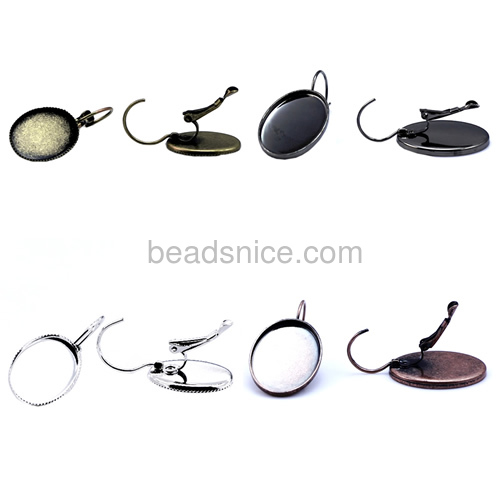 Earring hook Jewelry finding wholesale DIY for gift brass oval