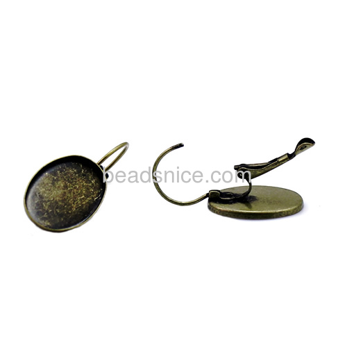 Earring hook Jewelry finding wholesale DIY for gift brass oval
