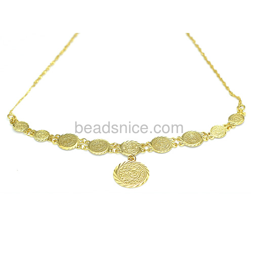 Gold plated coin necklace  disk round charm everyday layering necklace simple jewelry