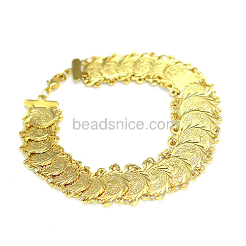 Bangles and bracelets charms coin bracelet stacking bracelets wholesale fashion coin jewelry findings brass nickel-free lead-saf