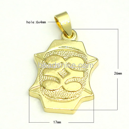 Muslim pendants charms religious pendants for necklace DIY wholesale fashion jewelry findings gift for friends brass