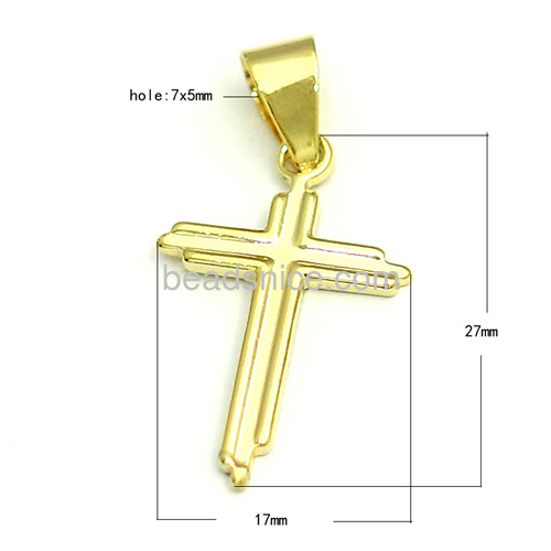 Cross pendant necklace charms cross religious pendants wholesale fashion jewelry findings DIY brass gift for friends