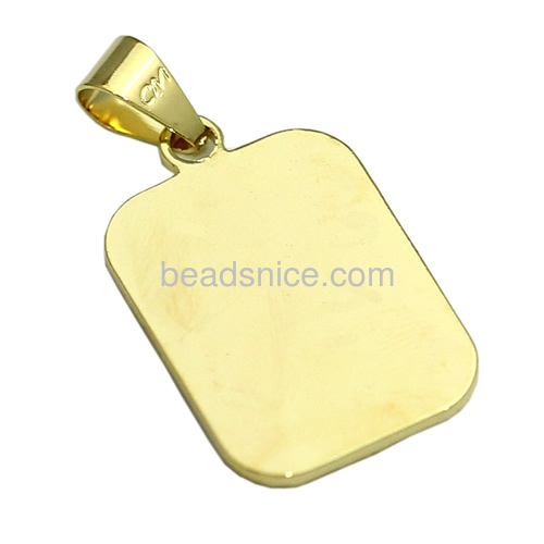 Key pendant meaningful pendant necklace DIY wholesale fashion jewelry brass best souvenir gift for friends rectangular shape