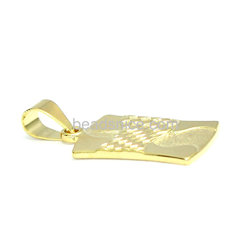 Pendants charms simple pendant design pendant gold plated wholesale jewelry making supplies brass rectangular shape