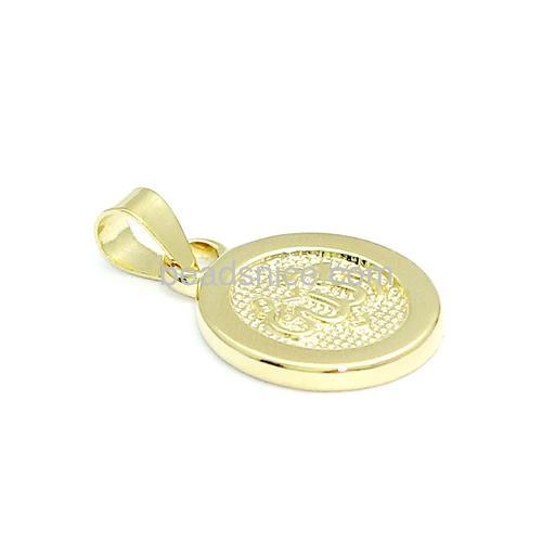 Muslim gold pendant gold allah pendants charm religious pendant wholesale jewelry findings brass gift for friends