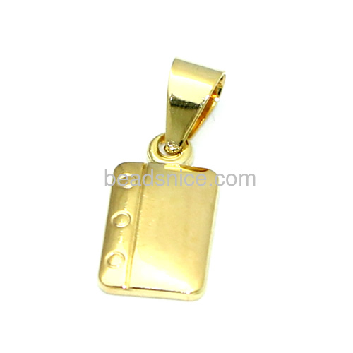 Outdoor pendant pendants best friend simple style wholesale fashion jewelry making supplies brass rectangular nickel-free lead-s