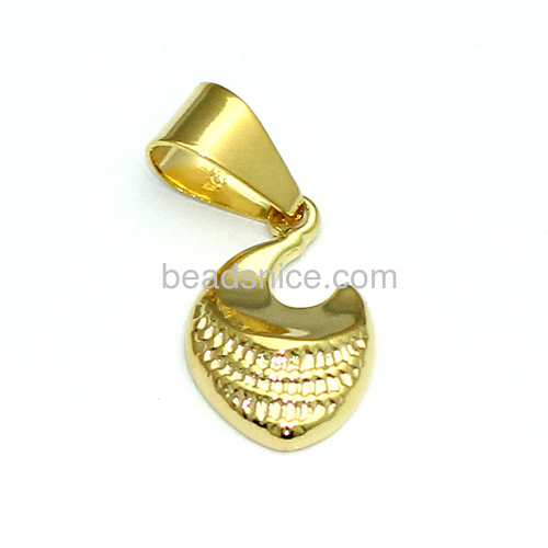 Mini pendant golden heart pendants necklace jewelry making supplies charm DIY gift brass