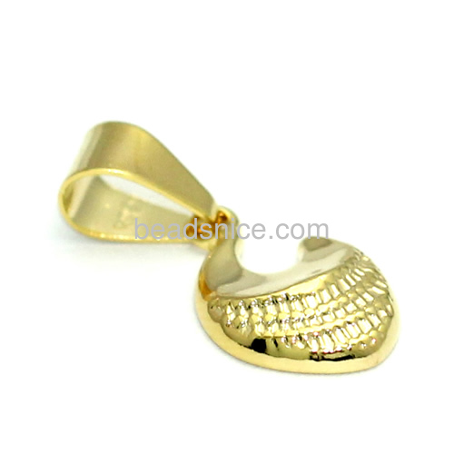 Mini pendant golden heart pendants necklace jewelry making supplies charm DIY gift brass