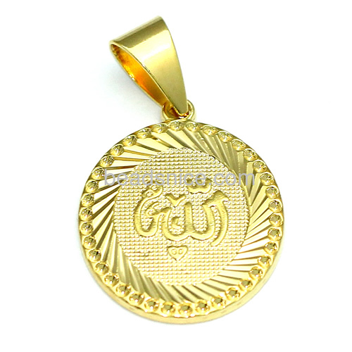 Muslim gold pendant gold Allah pendants wholesale fashion jewelry finding brass best gift for friends nickel-free lead-safe