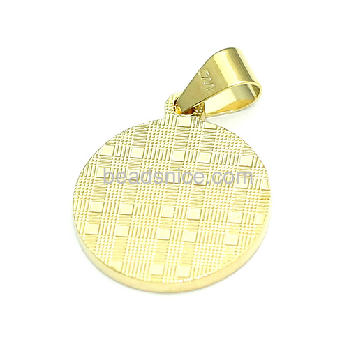 Fashion pendant initial personalized gold necklace pendants charms gold plated jewelry finding brass round