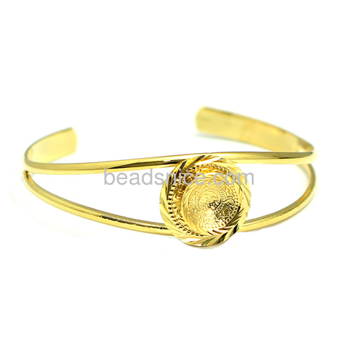 Coins Charm Brass bracelet,24 K Real Gold Plated