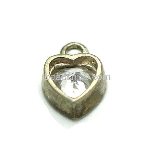 Heart pendant connectors necklace charms connector wholesale jewelry findings DIY gifts sterling silver