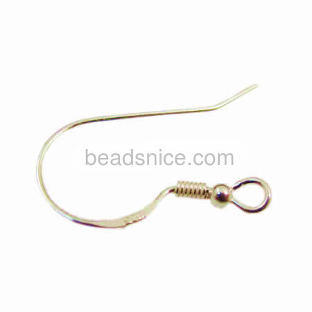 925 silver polish hook coil ear wire
