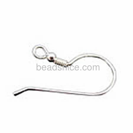 925 silver polish hook coil ear wire