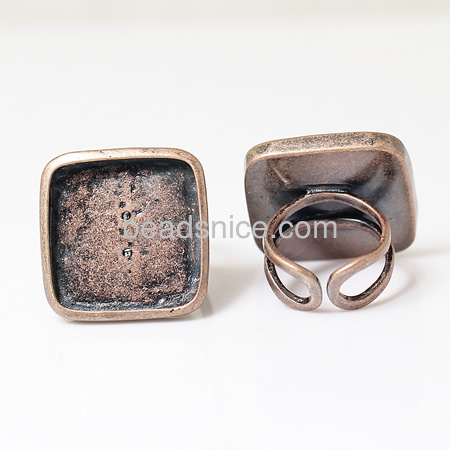 Brass Bezel Ring Settings, lead-safe, nickel-free, Hand made plating,Depth: 3mm,