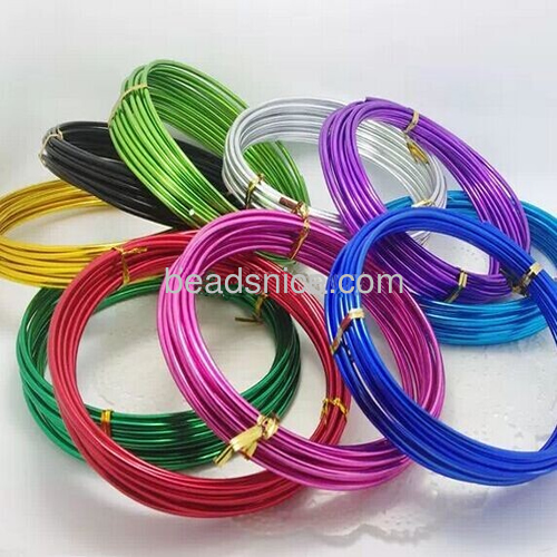 Aluminum wire colored metal wires coil 1.8mm handcraft soft wire coil wholesale jewelry wire lead-free more styles for choice