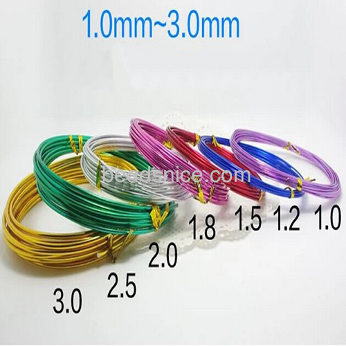 Aluminum wire colored metal wires coil 1.8mm handcraft soft wire coil wholesale jewelry wire lead-free more styles for choice