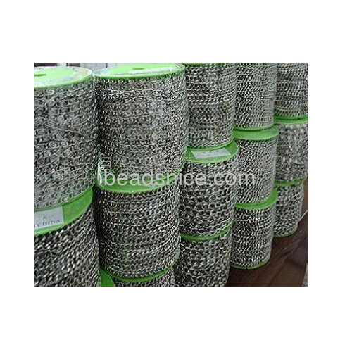 316 stainless steel chain link metal oval chain soldered links chain wholesale jewelry findings nickel-free DIY